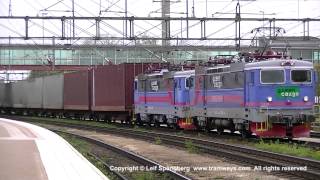 preview picture of video 'Green Cargo Rc2 1128 and Rc4 1184 in Hallsberg, Sweden'