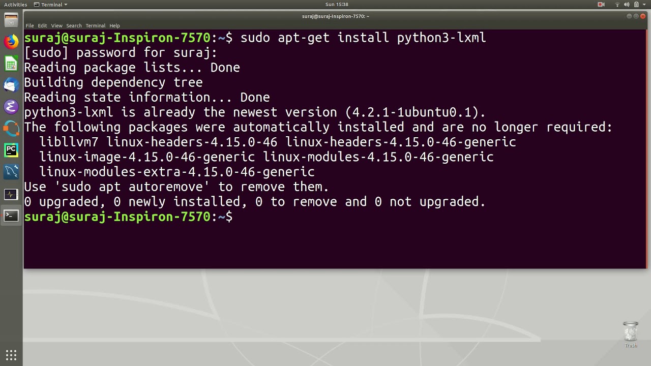 How To Install LXML  in Ubuntu Linux