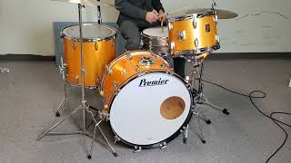 Video thumbnail for 1970s Premier Polychromatic Gold Drum Kit by Hawthorne Drum Shop