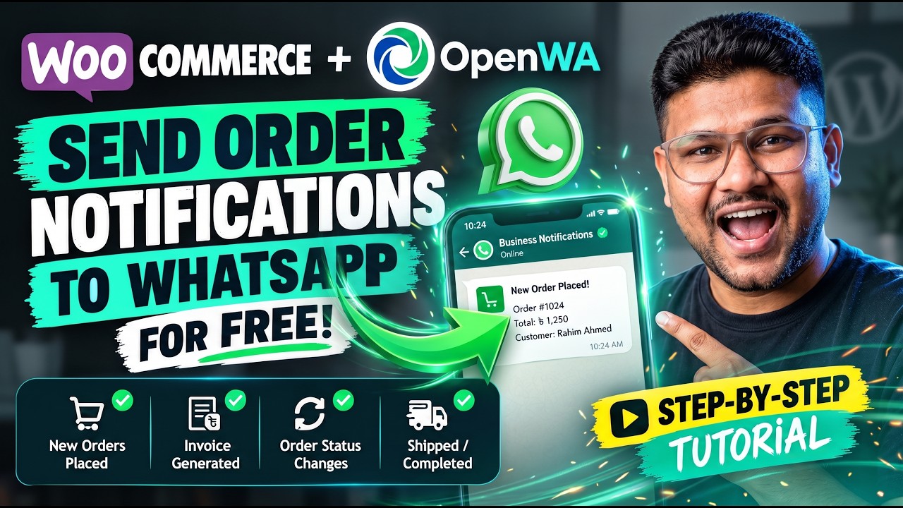 Use OpenWA as WhatsApp SMS Gateway for WooCommerce | WhatsApp Automation