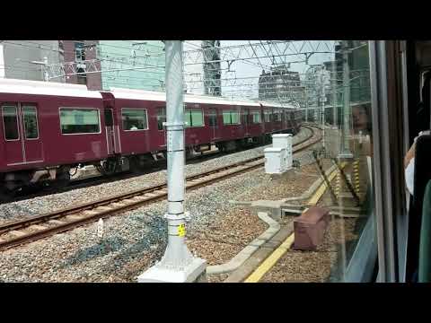 Hanshin Namba Line from OSAKA to KYOTO train view, JAPAN Railway
