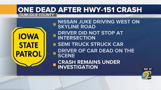 One Person is Dead After Dubuque County Crash