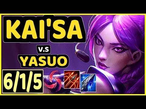 CROWNSHOT (KAI'SA) vs YASUO - 6/1/5 KDA BOTTOM ADC GAMEPLAY - EUW Ranked GRANDMASTER