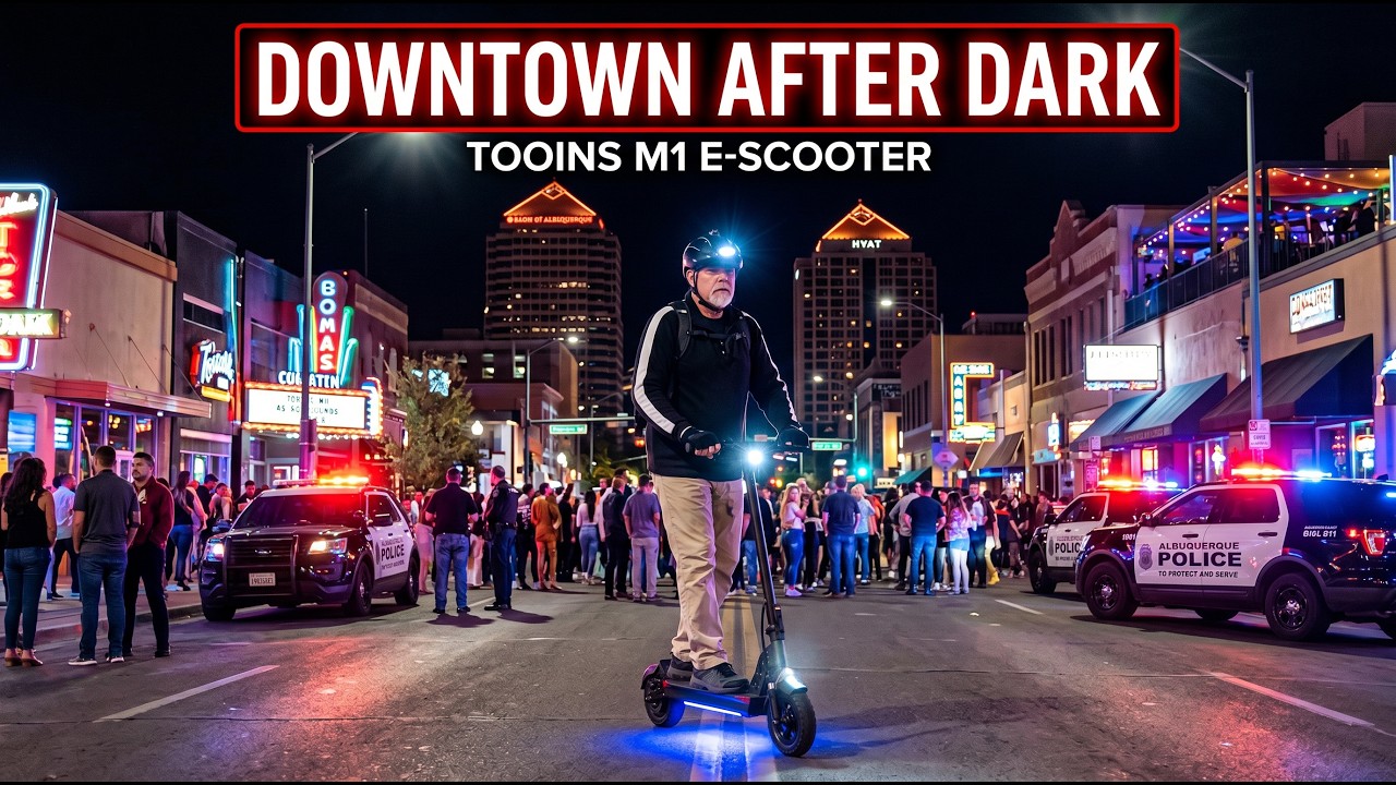 Riding the Tooins M1 Through Downtown ABQ at Night… Bad Idea?