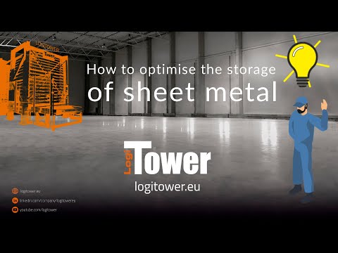 How to optimize sheet metal storage? LogiTower.eu automated storage and retrieval system