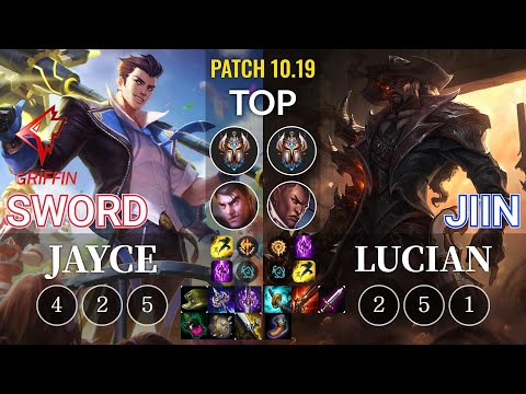 GRF Sword Jayce vs Jiin Lucian Top - KR Patch 10.19