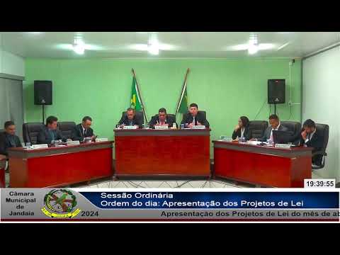 Sessão Odinária da Câmara Municipal de Jandaia - Goiás