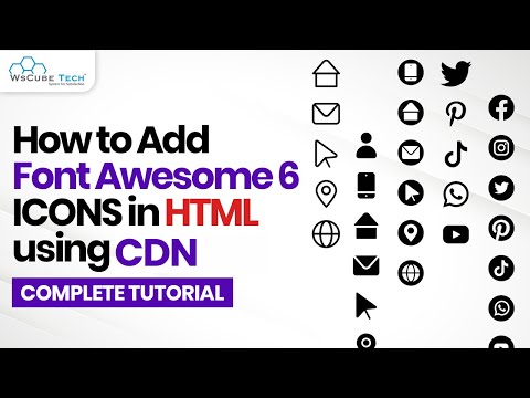 How to Add Font Awesome Icon on HTML Website using CDN Complete Tutorial