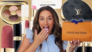 LOUIS VUITTON BEAUTY HAUL 💄SWATCHES, TRY-ON AND IN-DEPTH REVIEW LV LIPSTICK, BAUME AND EYESHADOW