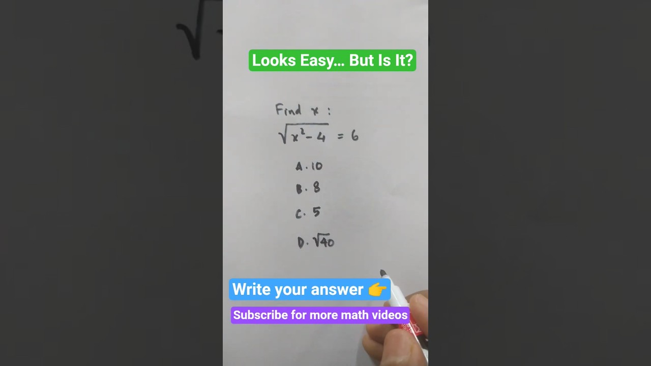Two Answers? Or Just One? 😱 | Solve for x