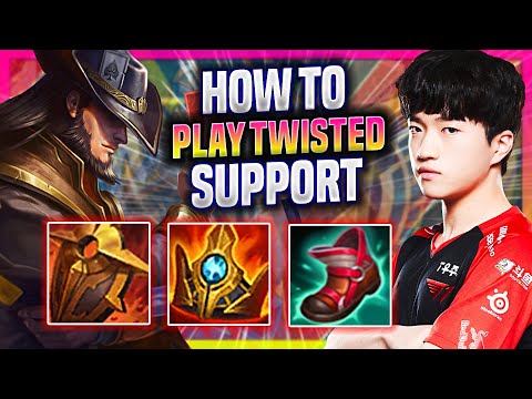 LEARN HOW TO PLAY TWISTED FATE SUPPORT LIKE A PRO! - T1 Keria Plays Twisted Fate Support vs Twitch!