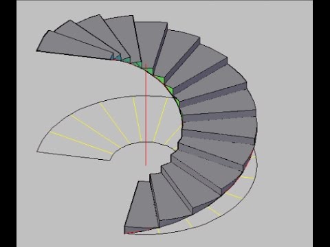 How to Create Circular Stair in Autocad