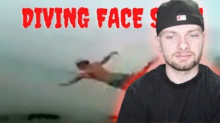 His Face Split Apart | THE DIVING FACE SPLIT GUY