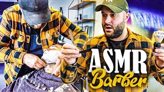 JE TESTE L'ASMR BARBER!!! (c'est relaxant de fou)
