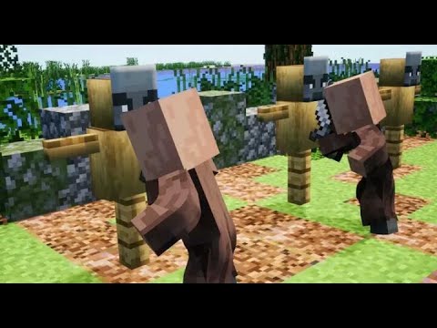 Elite Villager Vs Pillager Life - Minecraft Animation