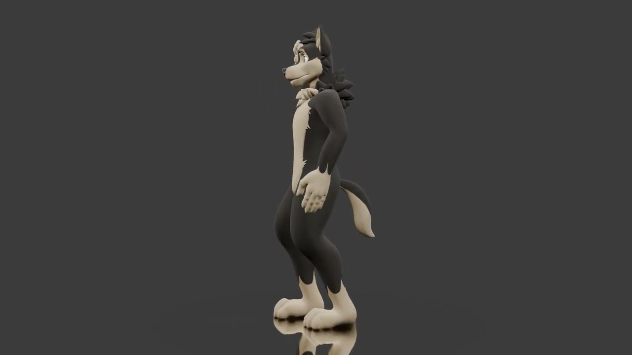 CAV Husky Anthro Furry VRChat Avatar 3D Model