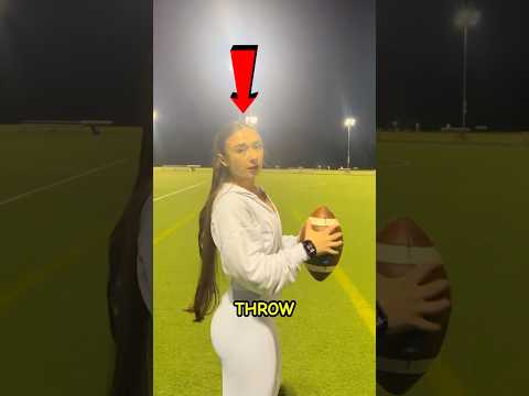 Her crazy Football throw