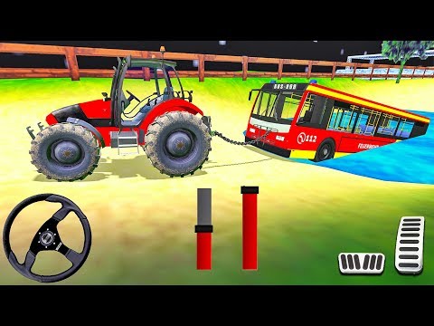 Offroad Towing Chained Tractor Bus 2019 - Tow Truck Rescue Simulator - Android Gameplay #4