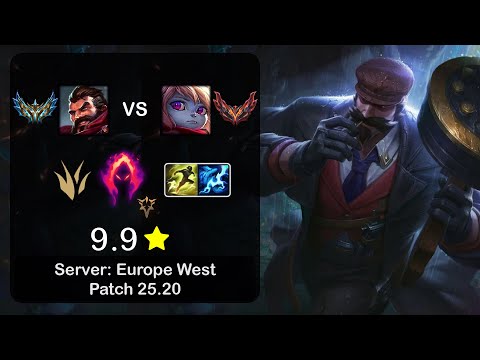 Graves Jungle vs Poppy - EUW Challenger - Patch 25.20