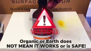 How not to remove stains from Caesarstone Silestone Quantum Quartz Smartstone - gumption