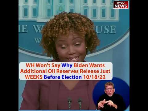 Q: Release more oil as Midterms 'Ploy'? WH: more reserve release even prices already decline
