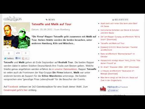 News: Tatwaffe und Malik auf Tour