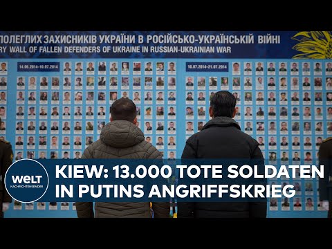 UKRAINE-KRIEG - KIEW: 13.000 tote ukrainische Soldaten im Kampf gegen russische Invasoren