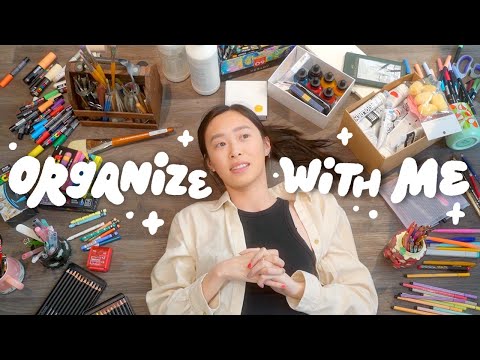 ✨ Declutter & Organize All My Art Supplies With Me ✨