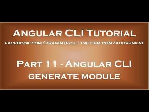 Angular cli generate module