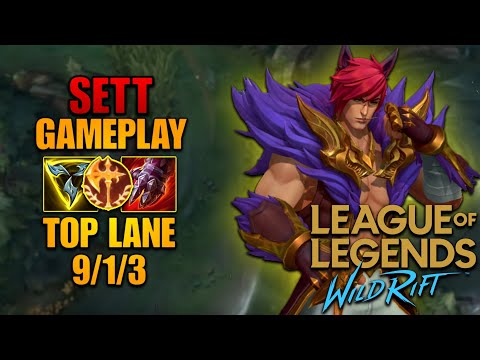 Testando o novo Champion - Sett, o Chefe! Top Lane GAMEPLAY - Wild Rift