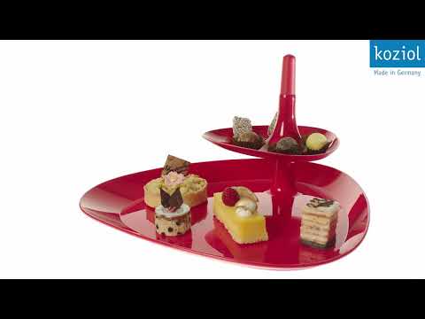 Snack-dienblad Betty Tray kunststof - Mintgrijs