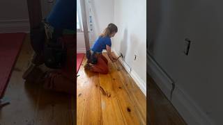 How to remove a baseboard—We wanted to achieve a nice tight fit for a feature wall.