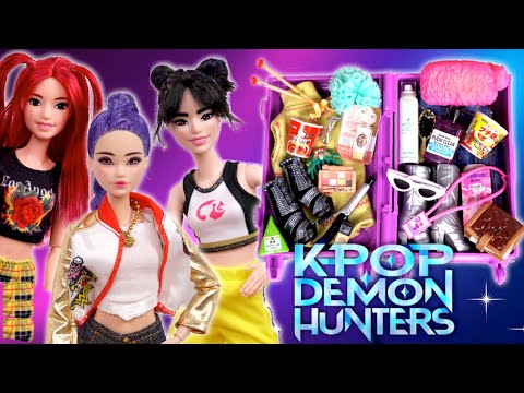 Barbie Dolls KPOP Demo Hunters Packing for Vacation