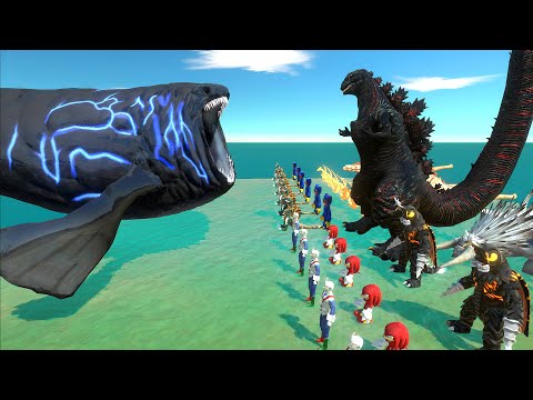 Aquatics War - The Bloop VS Shin Godzilla - Animal Revolt Battle Simulator