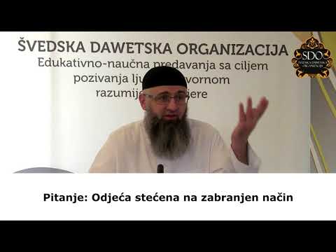 Pitanje i odgovor - Odjeća stečena na zabranjen način - Dr Safet Kuduzović