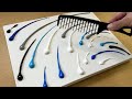 Comb Painting Technique / Acrylic Painting / Walking in the Rain