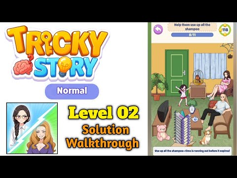 Tricky Normal Levels Level 2 Help them use up all the shampoo solution screenshot
