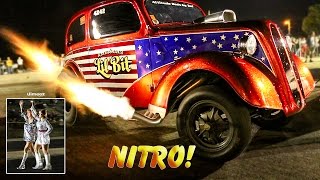 BLOWN NITRO ANGLIA! "LIL BIT"! OHIO OUTLAW GASSER! BACKUP GIRLS! '16 MELTDOWN DRAGS BYRON!