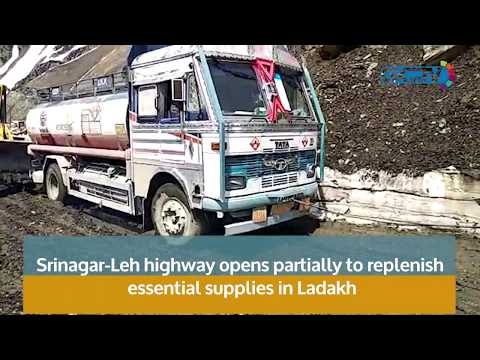 Srinagar-Leh highway opens partially to replenish essential supplies in Ladakh