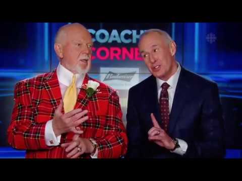 Ron MacLean breaks Don Cherry on Coach's Corner