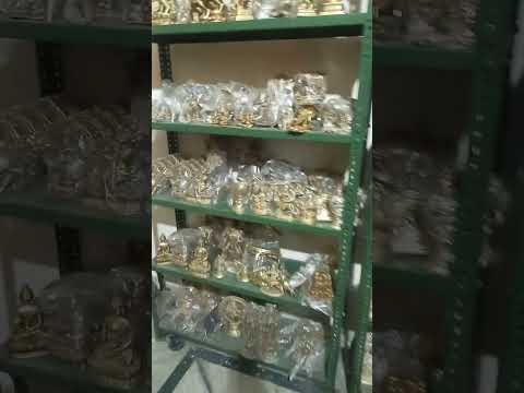 Vedic art and craft brass krishna idol with cow