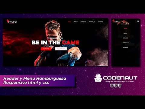Header y Menu Hamburguesa  Responsive con HTML y CSS