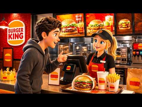 🍔👑🍟 Ordering at Burger King | Drive Thru, Breakfast& 8-Step Ordering System | English for beginners