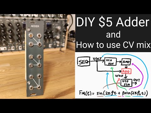 [ $5 ] DIY eurorack modular synth Adder , High-precision CV mixer / How to use CV mix
