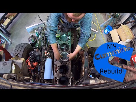 CUMMINS N14 Engine Rebuild Time-Lapse