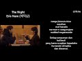 The Night - Eric Nam (에릭남) ost.Ecounter | lirik lagu terjemahan | (lyrics)