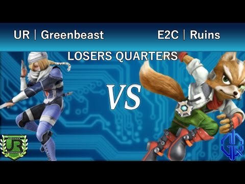 GHQ #10 Season 2  LOSERS QUARTERS - UR | Greenbeast (Sheik, Olimar) vs E2C | Ruins  (Fox)