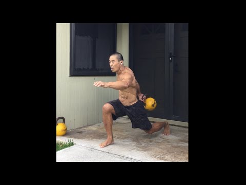 16 kg. Kettlebell Turret Lunge + Press - age 52, December 4, 2020