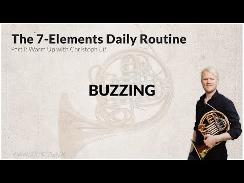 French Horn Basics and daily warm-ups (warm up) part 03 by Christoph Ess Buzzing