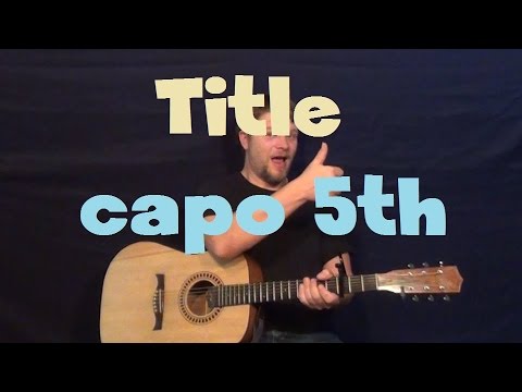 Title (Meghan Trainor) Easy Guitar Lesson How to Play Tutorial